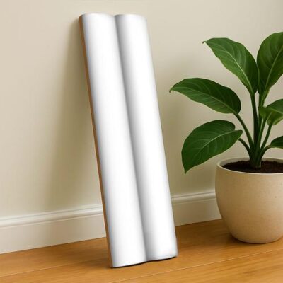 Subway Fluted Wall Tile TL 04961 G Piedra Glacier White 12 x 3 inch Ceramic Matte Finish - 6.5 mm | Suitable for Highlighter Walls, Foyer, Bathroom, Kitchen Wall & Backsplashes