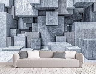 UK INTERIOR DESIGN 3D Wall Sticker Circle Rings Wallpaper for Home Decor Office Living Room Bedroom Hall Kids Room Play Room HD Quality 12x12 ft.