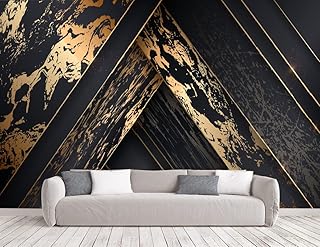 UK INTERIOR DESIGN 3D Wall Sticker Black Liquid Pattern Wallpaper for Home Decor Office Living Room Bedroom Hall Kids Room Play Room HD Quality 14x14 ft.