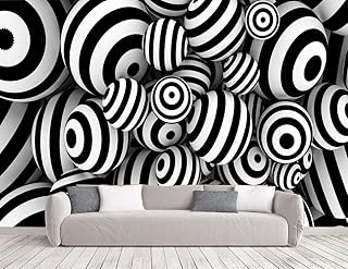 UK INTERIOR DESIGN 3D Black and White Wallpaper for Home Decor Office Living Room Bedroom Hall Kids Room Play Room HD Quality 12x12 ft.