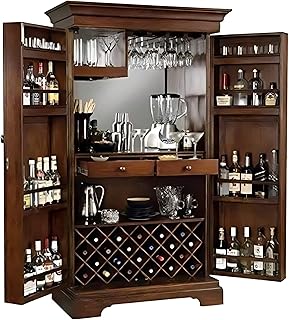 Credenza Solid Sheesham Wood Bar Cabinet for Home | Rack Hard and Soft Wine Wisky Scotch All Type Drinks Storage Cabinets Furniture Wooden Living Room Natural Brown Finish Bar Cabinet with Drawers