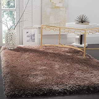 Carpetify Luxury Shaggy Carpet Solid Plain Fluffy Fur Rectangular Rugs For Hall And Drawing Room 10X12 Feet Microfiber & Polyster Modern Interior Floor Mat Brown
