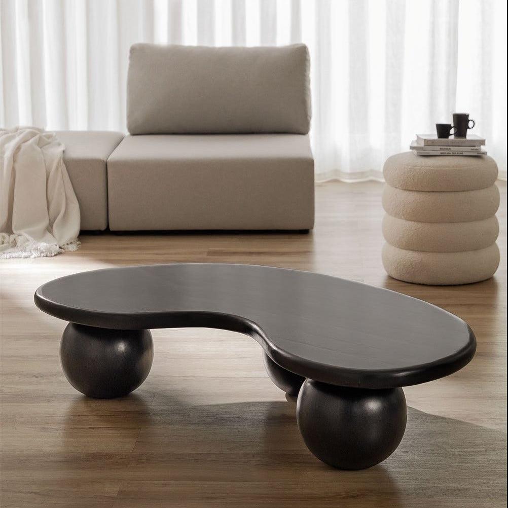 Sleek Solid Mango Wood Center Table for Living Room | Designer Coffee Table
