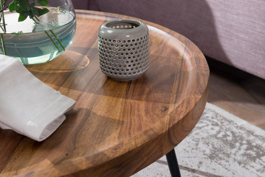 Albi Solid Wood Rounded Center Table