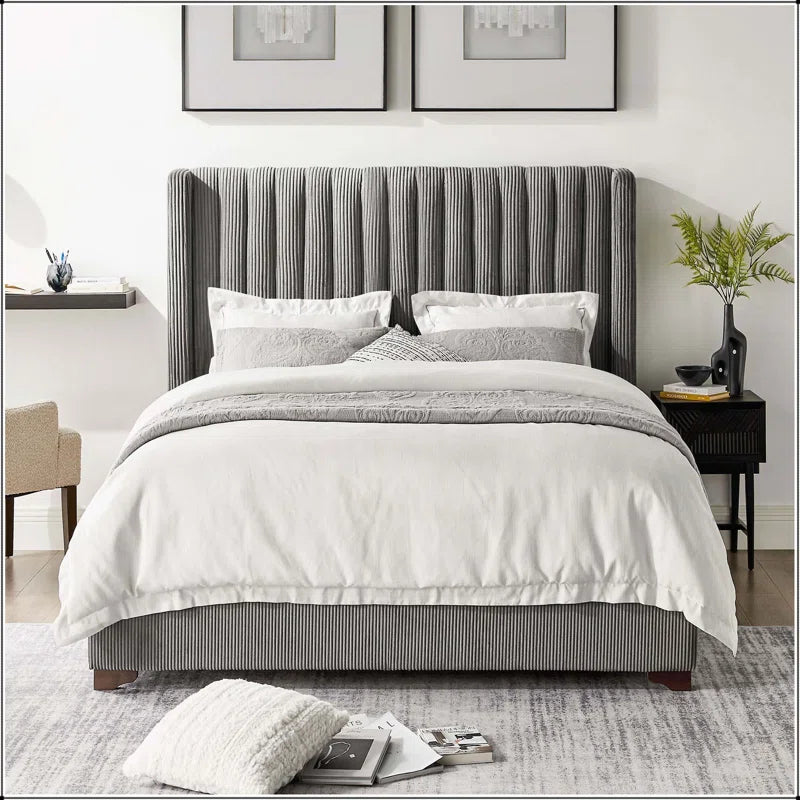 Corduroy Full Size Modern Design Bed