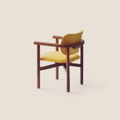 Levitate Solid Wood Dining Chair with Arms | Wooden Chair for Dining Table