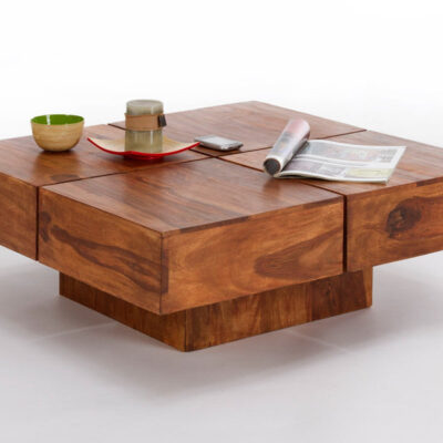 HANDMADE WOODEN SQUARE COFFEE CENTER TABLE (SUN-WTC450)