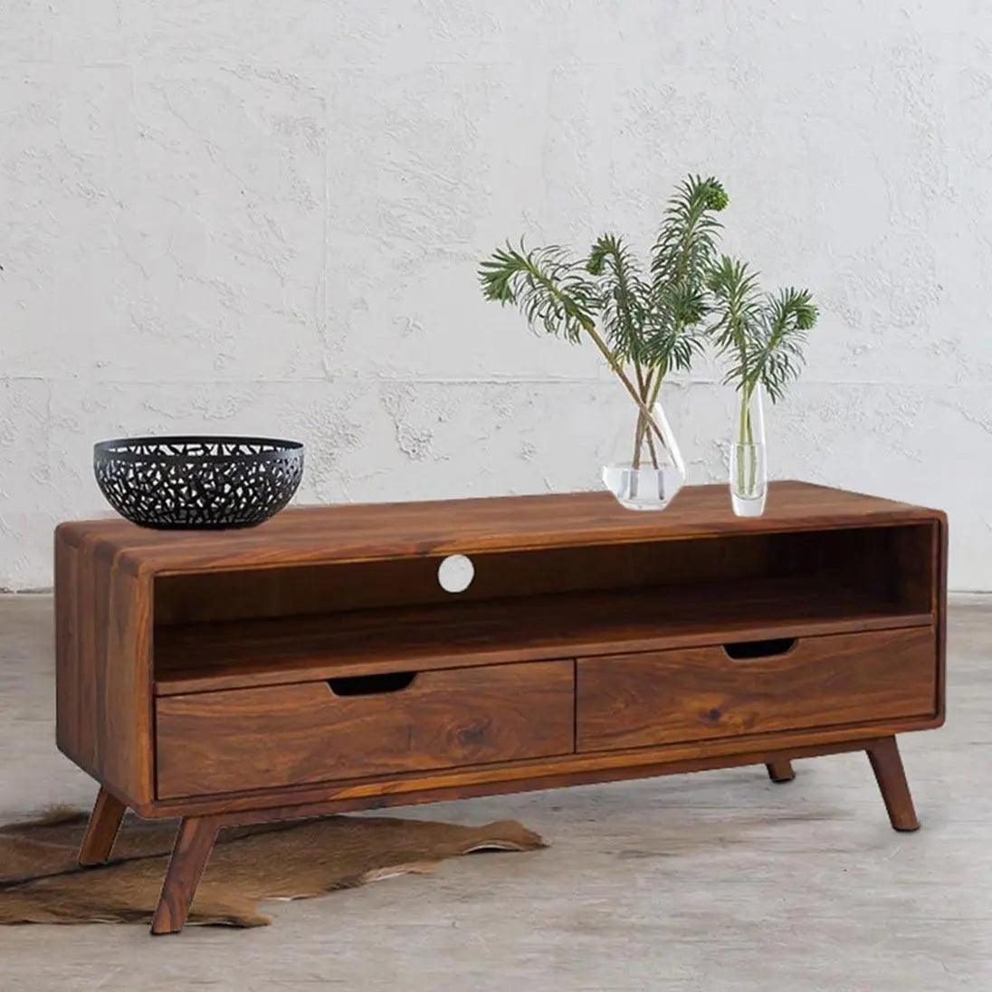 Amiya Solid Wood Tv Cabinet
