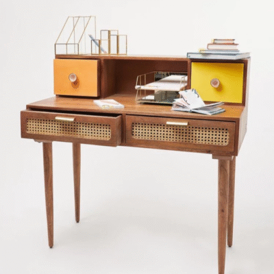 Rattan Study Desk
