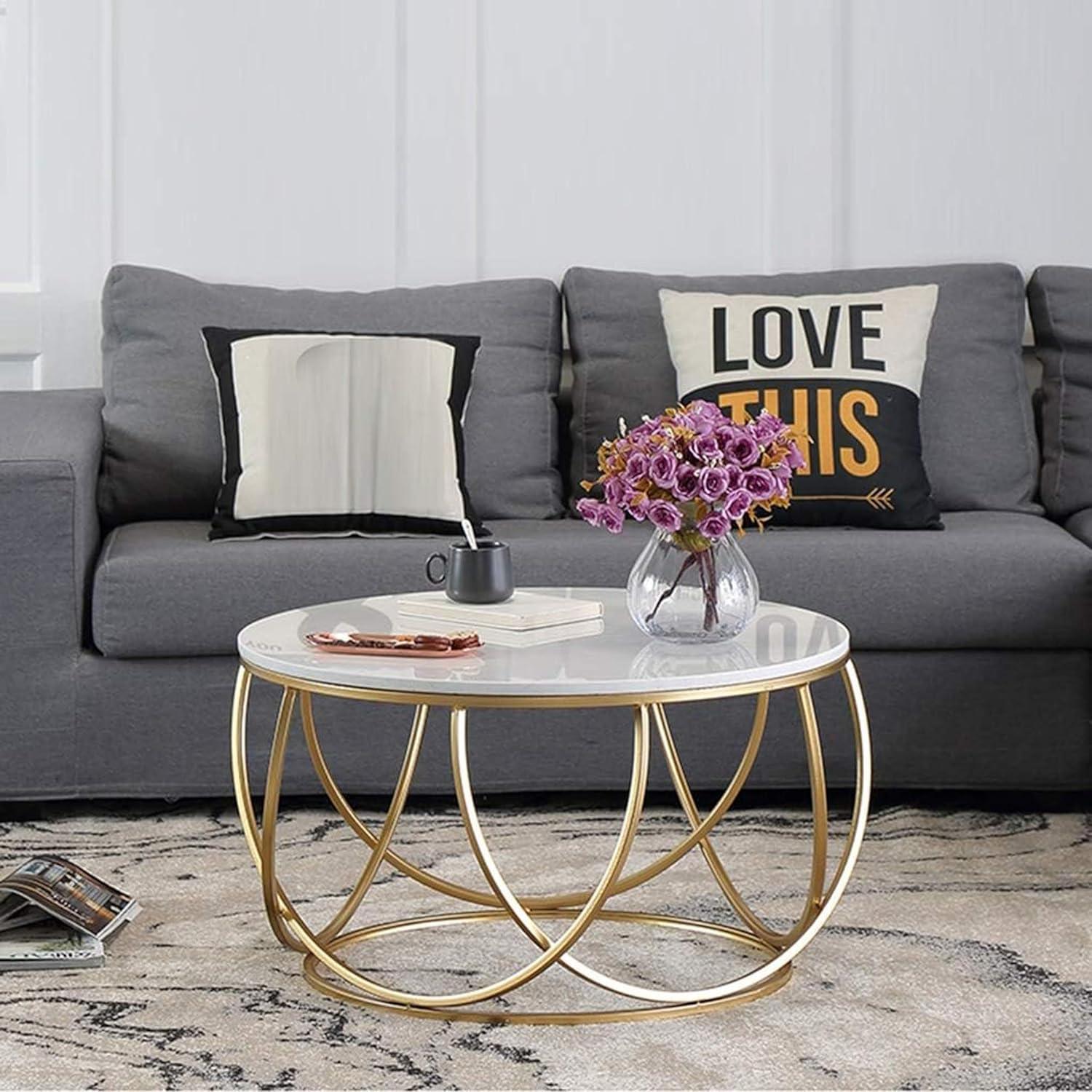 Gilded Globe Metal Coffee Table | Center Table For Living Room