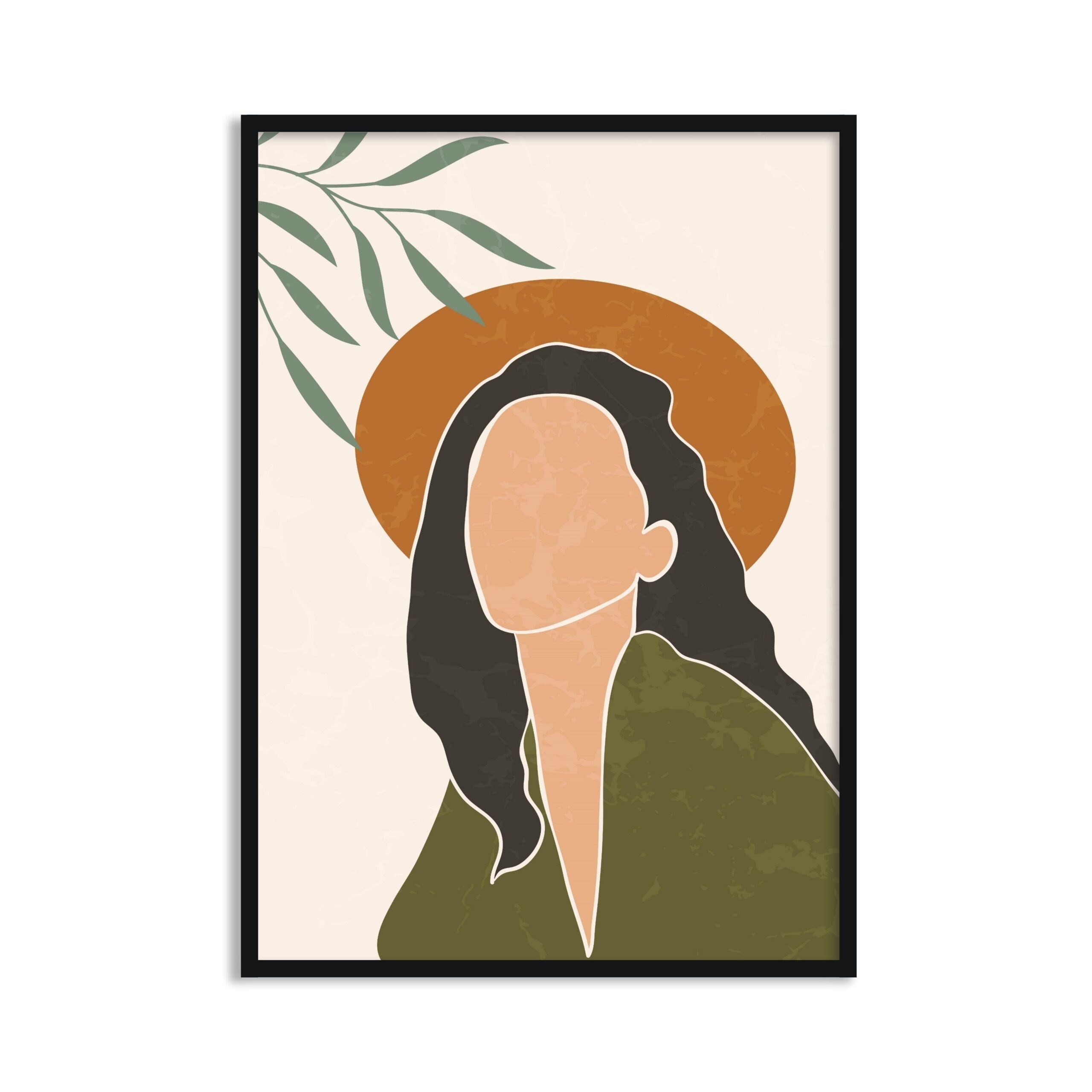 Women Painting Framed Wall Art For Living Room Bedroom and Home Decor-Divine Beauty III