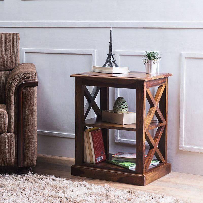 Wooden End Table | Sheesham Wood Side Table For Living Room | Bedside Table | Bedroom Side Table