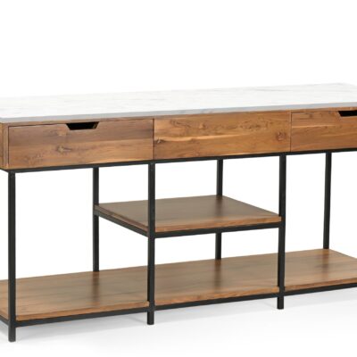 Zenith Wooden TV Unit | Open TV Unit with Storage | Hallway Counter | Basin Counter