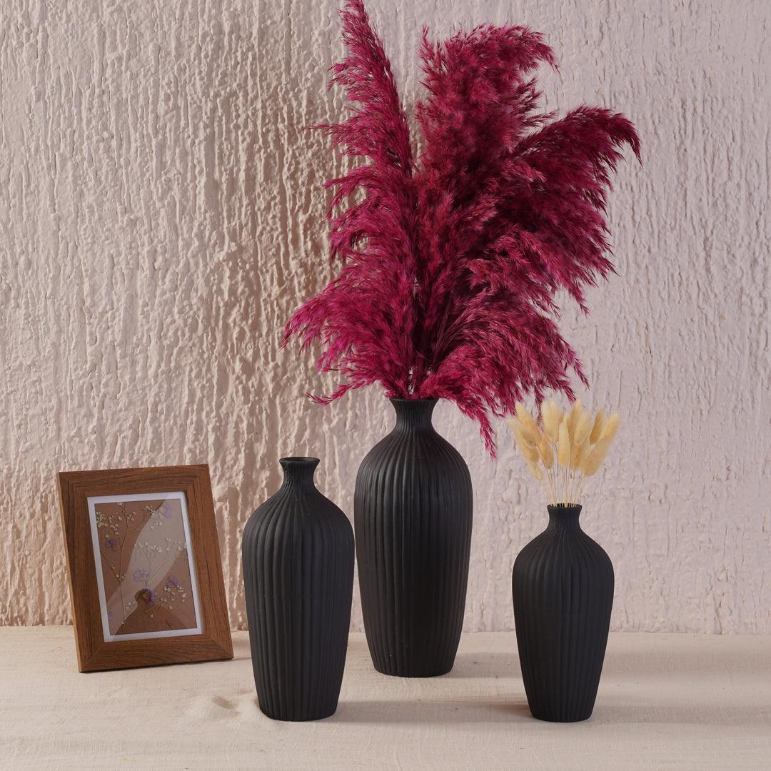 Saroi Vase Set of 3 | Planter & Flower Pot for Table Decor