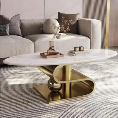 Prestige Marble Top Centre Table for Living Room | Designer Coffee Table | Tea Table