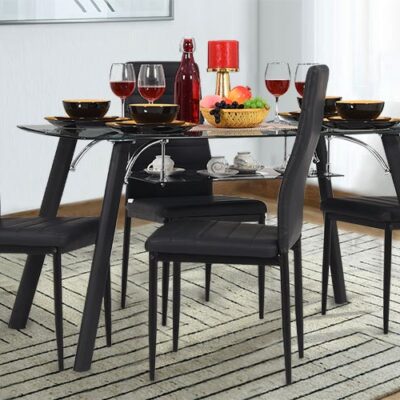 Royaloak Penang Malaysian Glass Dining Table 4S