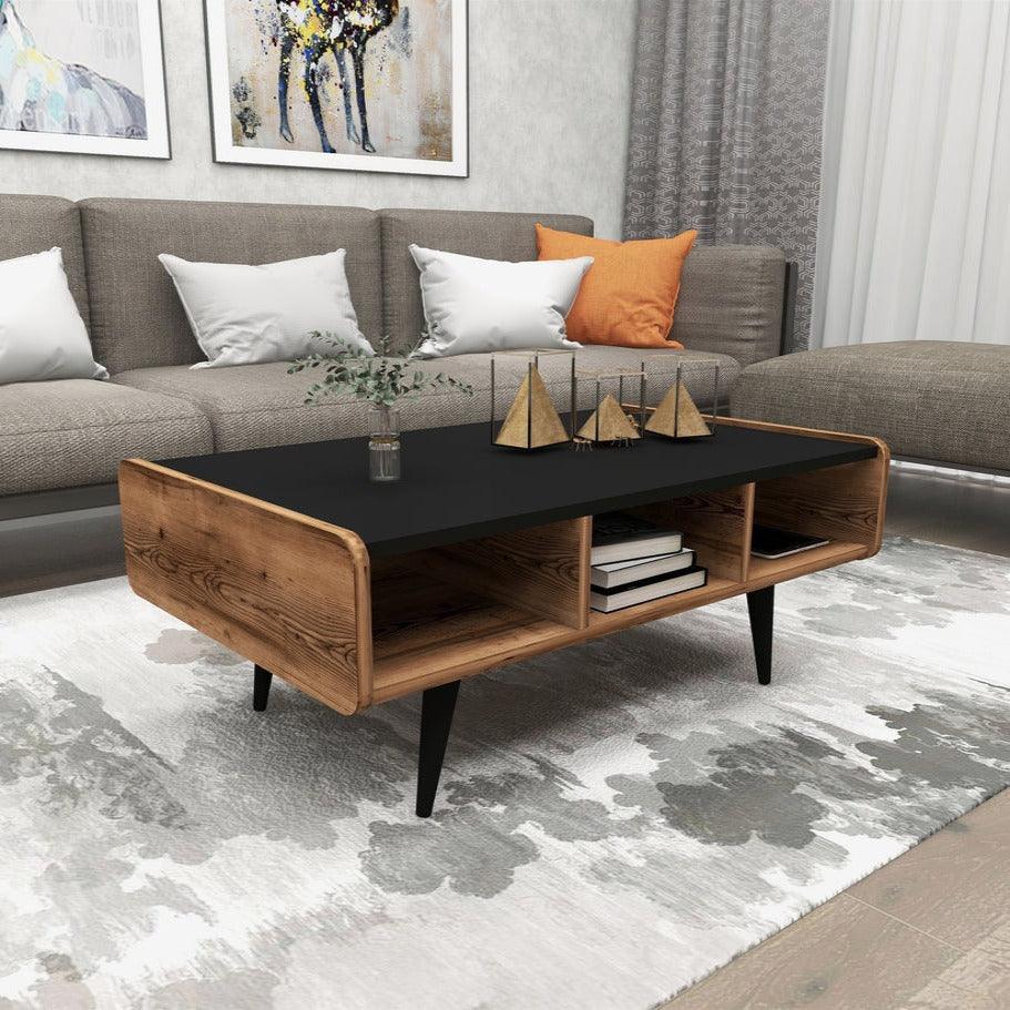Oden Solid Mango Wood Coffee Table | Designer Center Table for Living Room | Tea Table