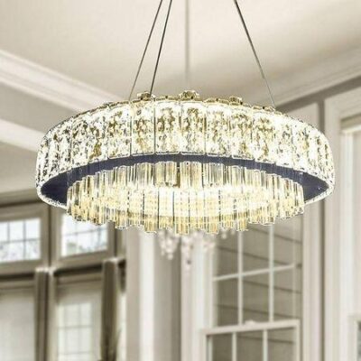 Deiliza Crystal Three Way Remote Lighting Chandelier