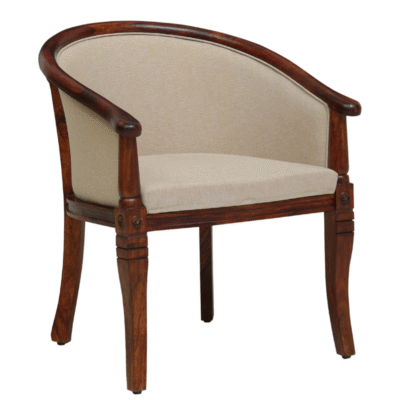 WOODEN UPHOLSTERED ACCENT ARM CHAIR !